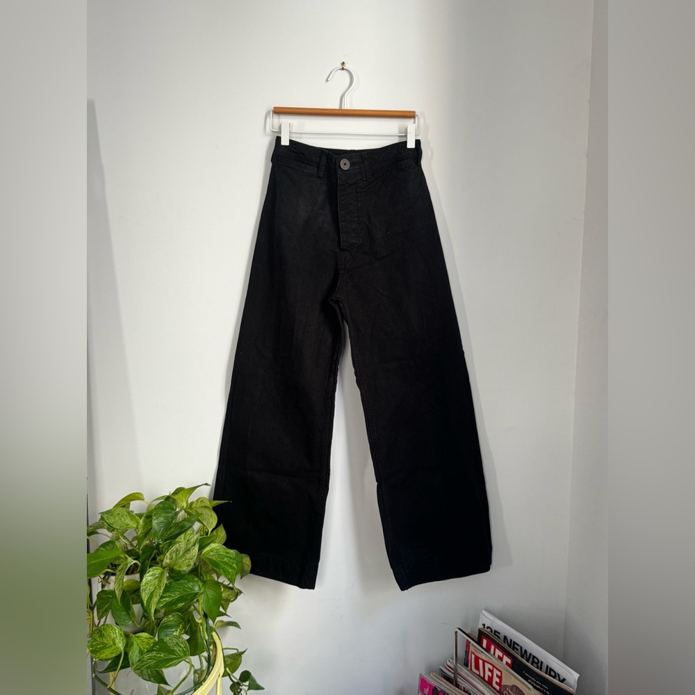 Jesse Kamm Black Wide-Leg Trousers